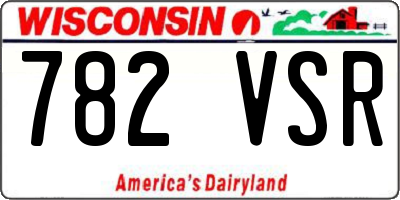 WI license plate 782VSR