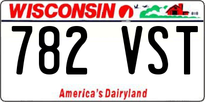 WI license plate 782VST