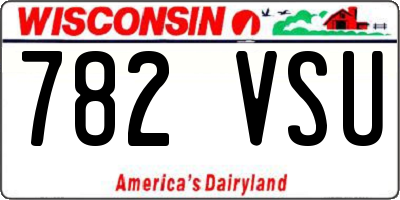 WI license plate 782VSU