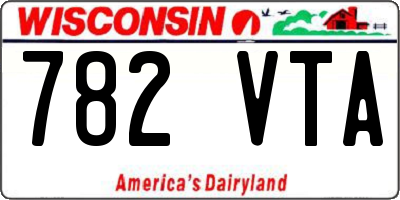 WI license plate 782VTA