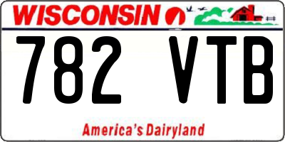 WI license plate 782VTB