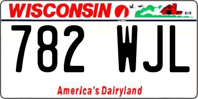 WI license plate 782WJL