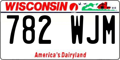 WI license plate 782WJM