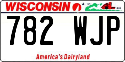 WI license plate 782WJP