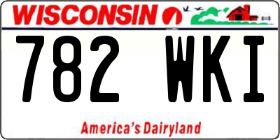 WI license plate 782WKI