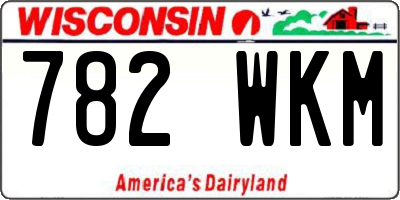 WI license plate 782WKM