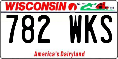 WI license plate 782WKS