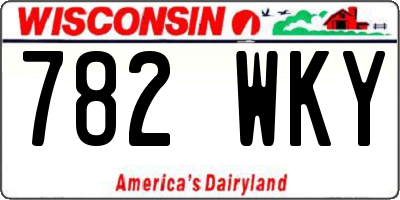 WI license plate 782WKY