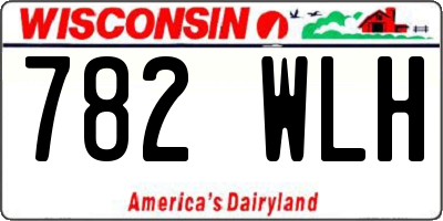 WI license plate 782WLH