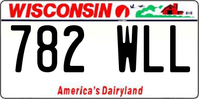 WI license plate 782WLL
