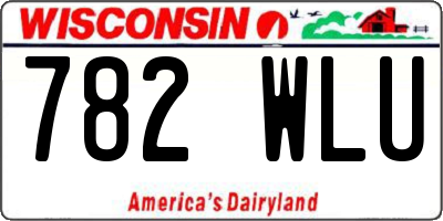 WI license plate 782WLU