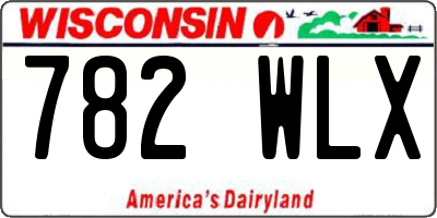 WI license plate 782WLX