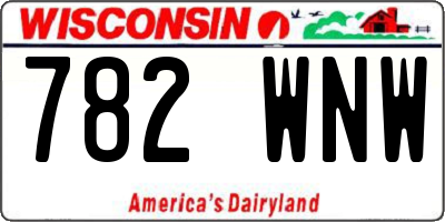 WI license plate 782WNW