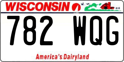 WI license plate 782WQG