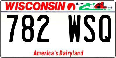 WI license plate 782WSQ