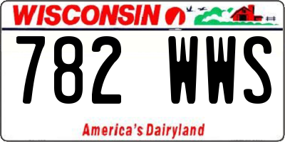 WI license plate 782WWS