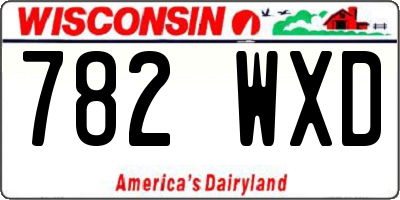 WI license plate 782WXD