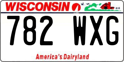 WI license plate 782WXG