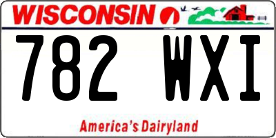 WI license plate 782WXI