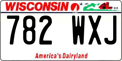 WI license plate 782WXJ