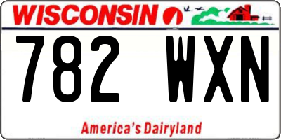 WI license plate 782WXN