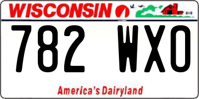 WI license plate 782WXO