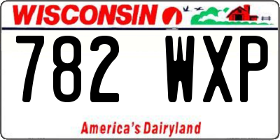 WI license plate 782WXP