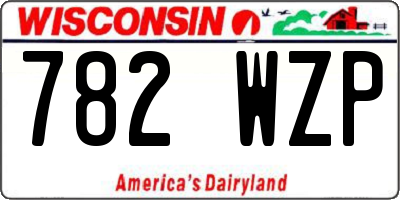 WI license plate 782WZP