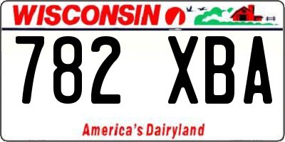 WI license plate 782XBA