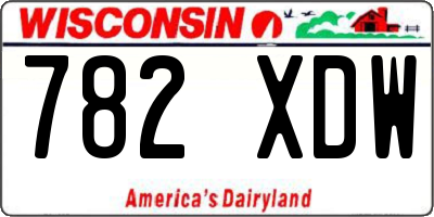 WI license plate 782XDW