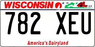 WI license plate 782XEU