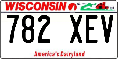 WI license plate 782XEV