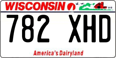 WI license plate 782XHD