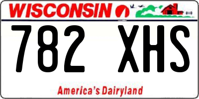 WI license plate 782XHS