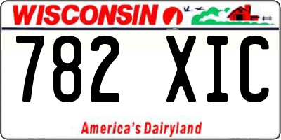 WI license plate 782XIC