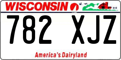 WI license plate 782XJZ
