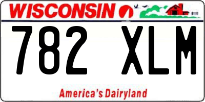 WI license plate 782XLM