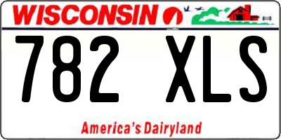 WI license plate 782XLS