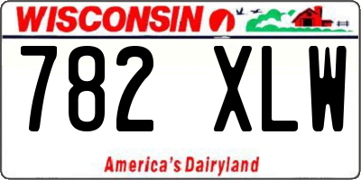 WI license plate 782XLW