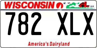 WI license plate 782XLX