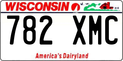 WI license plate 782XMC