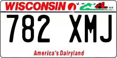 WI license plate 782XMJ