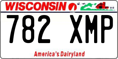 WI license plate 782XMP