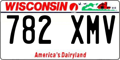 WI license plate 782XMV
