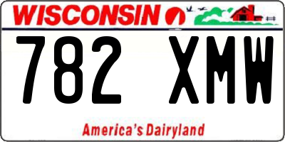 WI license plate 782XMW