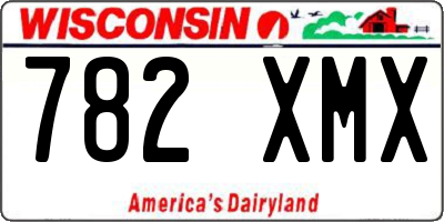 WI license plate 782XMX