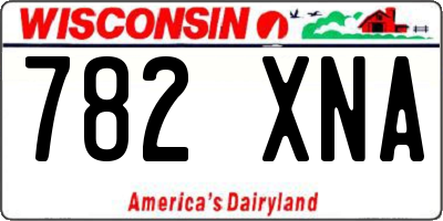 WI license plate 782XNA
