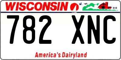 WI license plate 782XNC