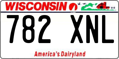 WI license plate 782XNL