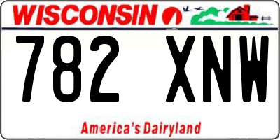 WI license plate 782XNW